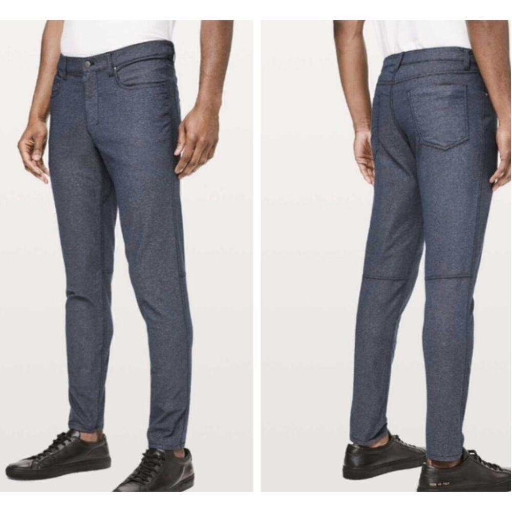 Lululemon Men's ABC Pant Skinny Size 32x27 Navy Blue